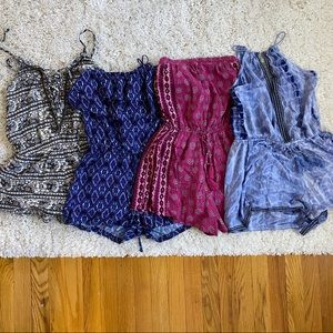 Romper Bundle—3 Size XS and 1 Size S